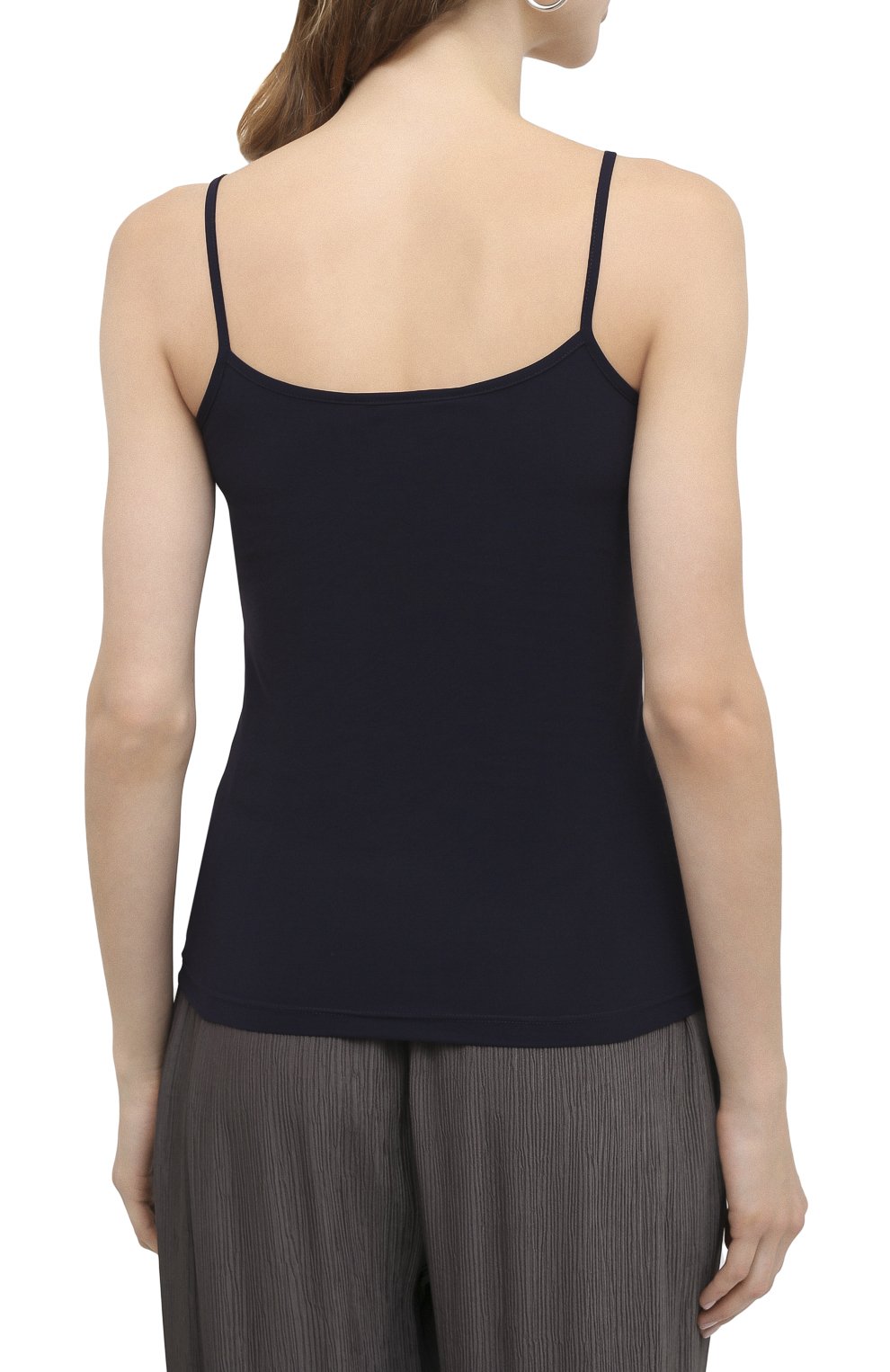 Топ JIL SANDER темно-синего цвета по цене 16850 руб., арт. JSCR705046-WR477108, фото 4 Топ JIL SANDER, арт. JSCR705046-WR477108, фото 4