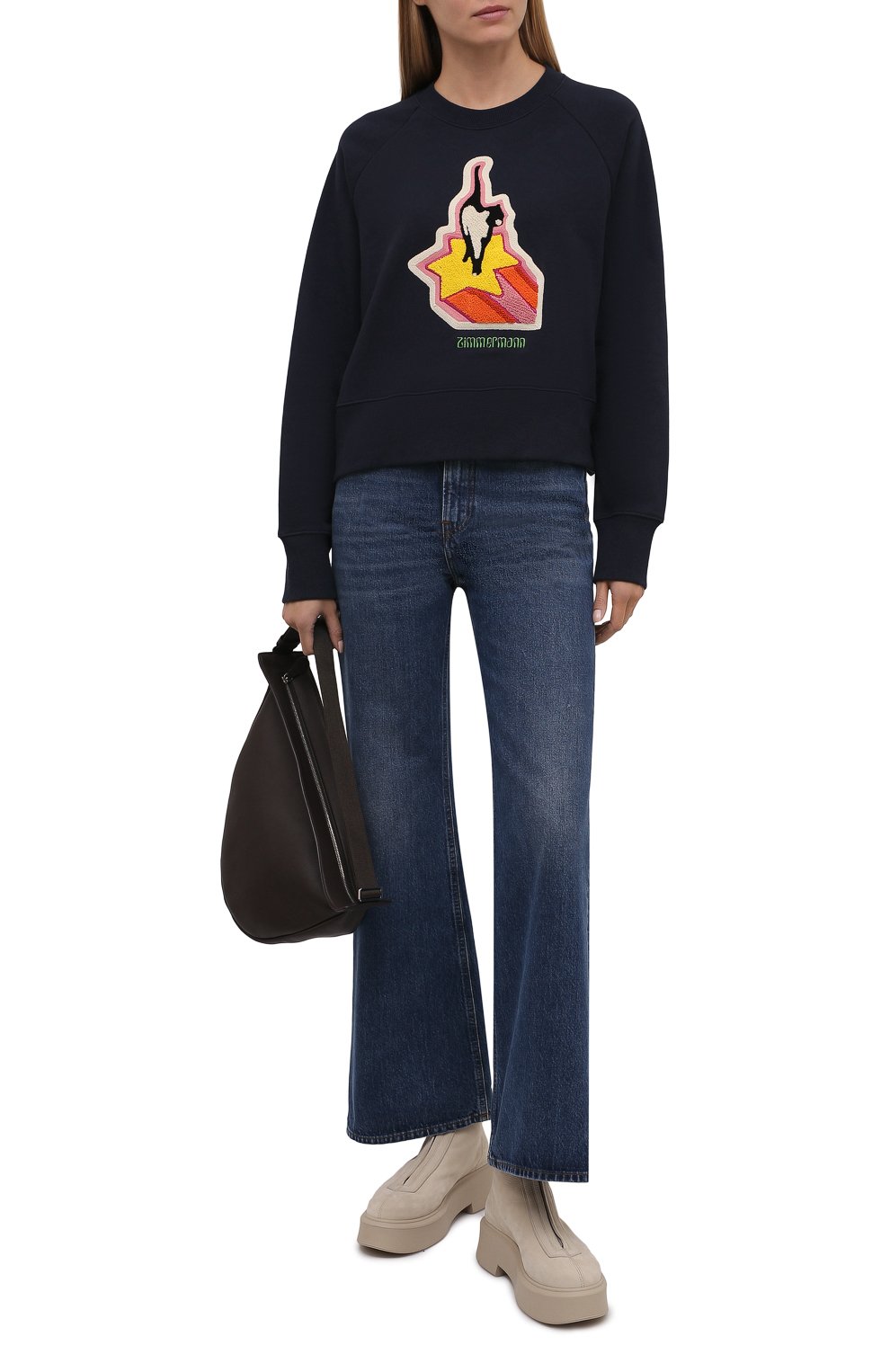 Хлопковый свитшот ZIMMERMANN, арт. 2515TC0N, фото 2