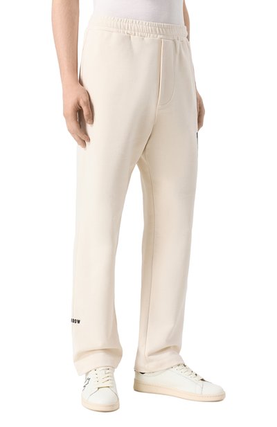 Хлопковые брюки BARROW кремового цвета по цене 23650 руб., арт. S5BWMAFP025, фото 3 Хлопковые брюки BARROW, арт. S5BWMAFP025, фото 3