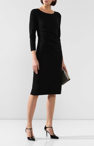 Платье из вискозы GIORGIO ARMANI черного цвета по цене 98700 руб., арт. 6GAA70/AJDRZ, фото 2 Платье из вискозы GIORGIO ARMANI, арт. 6GAA70/AJDRZ, фото 2