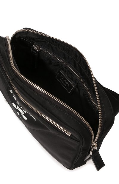 Текстильная поясная сумка PRADA черного цвета по цене 120000 руб., арт. 2VL977-2D0P-F0002-WTO, фото 5 Текстильная поясная сумка PRADA, арт. 2VL977-2D0P-F0002-WTO, фото 5