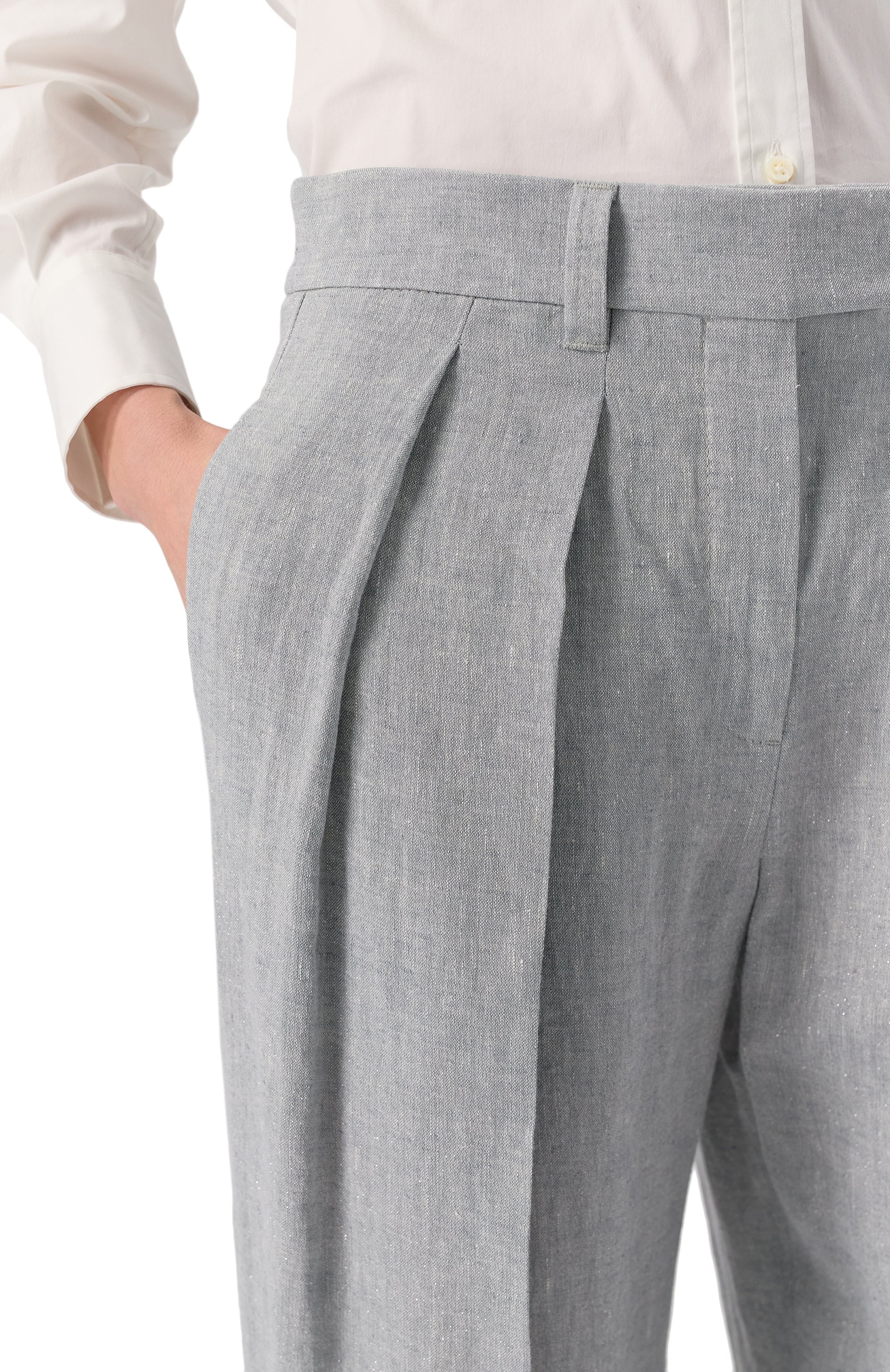 Льняные брюки BRUNELLO CUCINELLI, арт. MH547P8512, фото 5