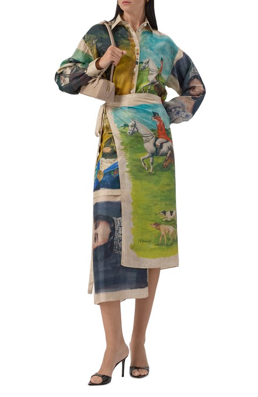 Шелковая юбка Moschino A0130/5556 Разноцветный  A0130/5556 Фото 2