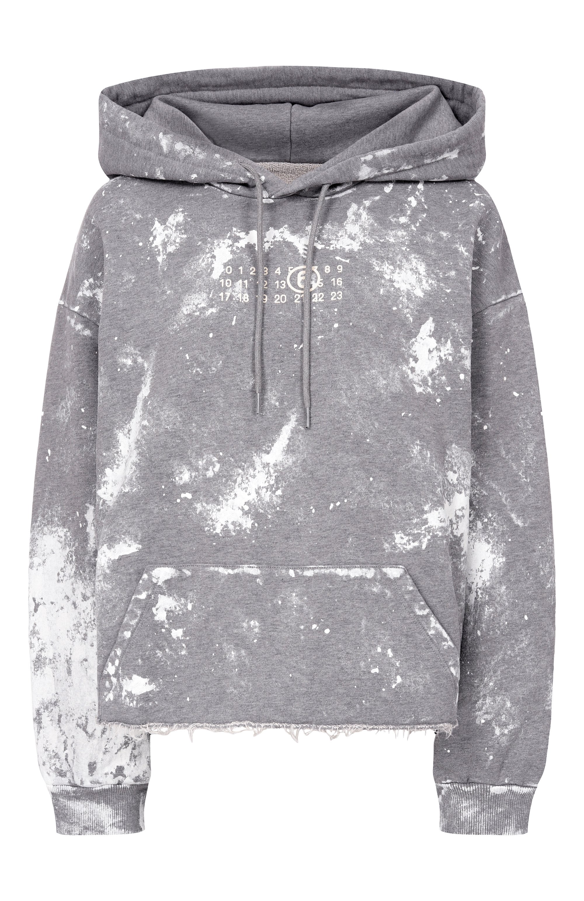 Хлопковое худи MM6 серого цвета по цене 71500 руб., арт. S62GU0146/S25337, фото 1 Хлопковое худи MM6, арт. S62GU0146/S25337, фото 1