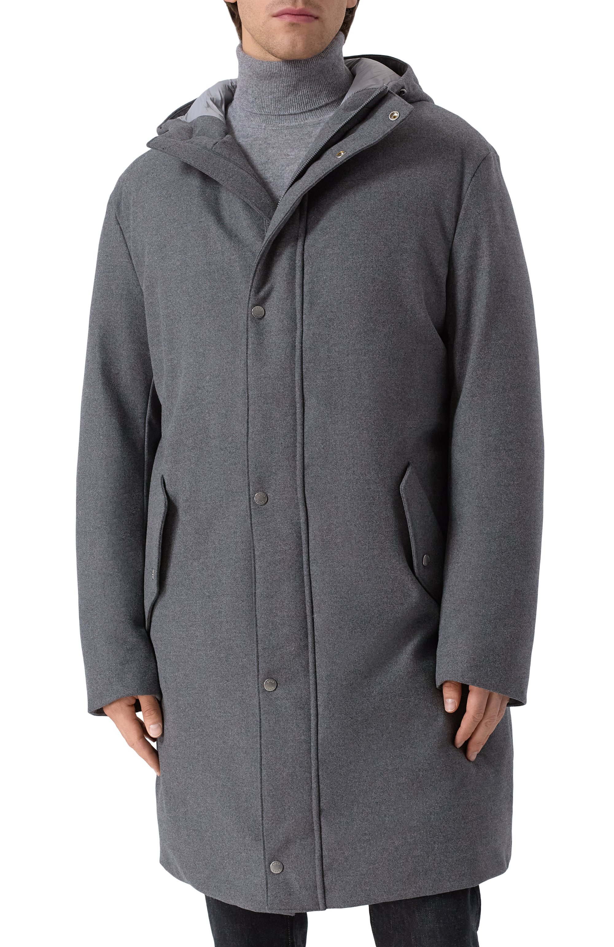 Утепленное пальто BOSS, арт. 50550790, фото 3