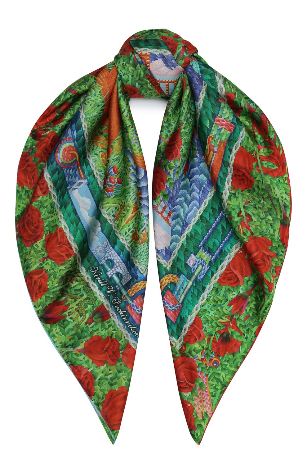 Шелковый платок rosebush KIRILL OVCHINNIKOV, арт. 90\ROS, фото 1