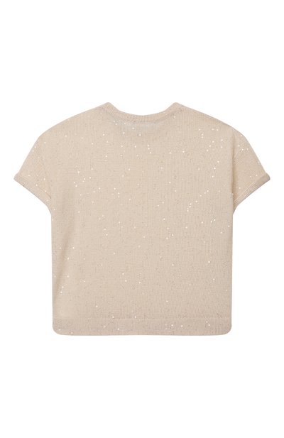 Льняной пуловер BRUNELLO CUCINELLI бежевого цвета по цене 42950 руб., арт. B10M50010B, фото 2 Льняной пуловер BRUNELLO CUCINELLI, арт. B10M50010B, фото 2