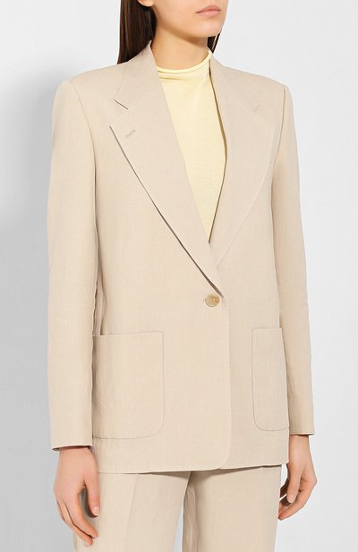 Льняной жакет ACNE STUDIOS бежевого цвета по цене 49950 руб., арт. AH0011, фото 3 Льняной жакет ACNE STUDIOS, арт. AH0011, фото 3
