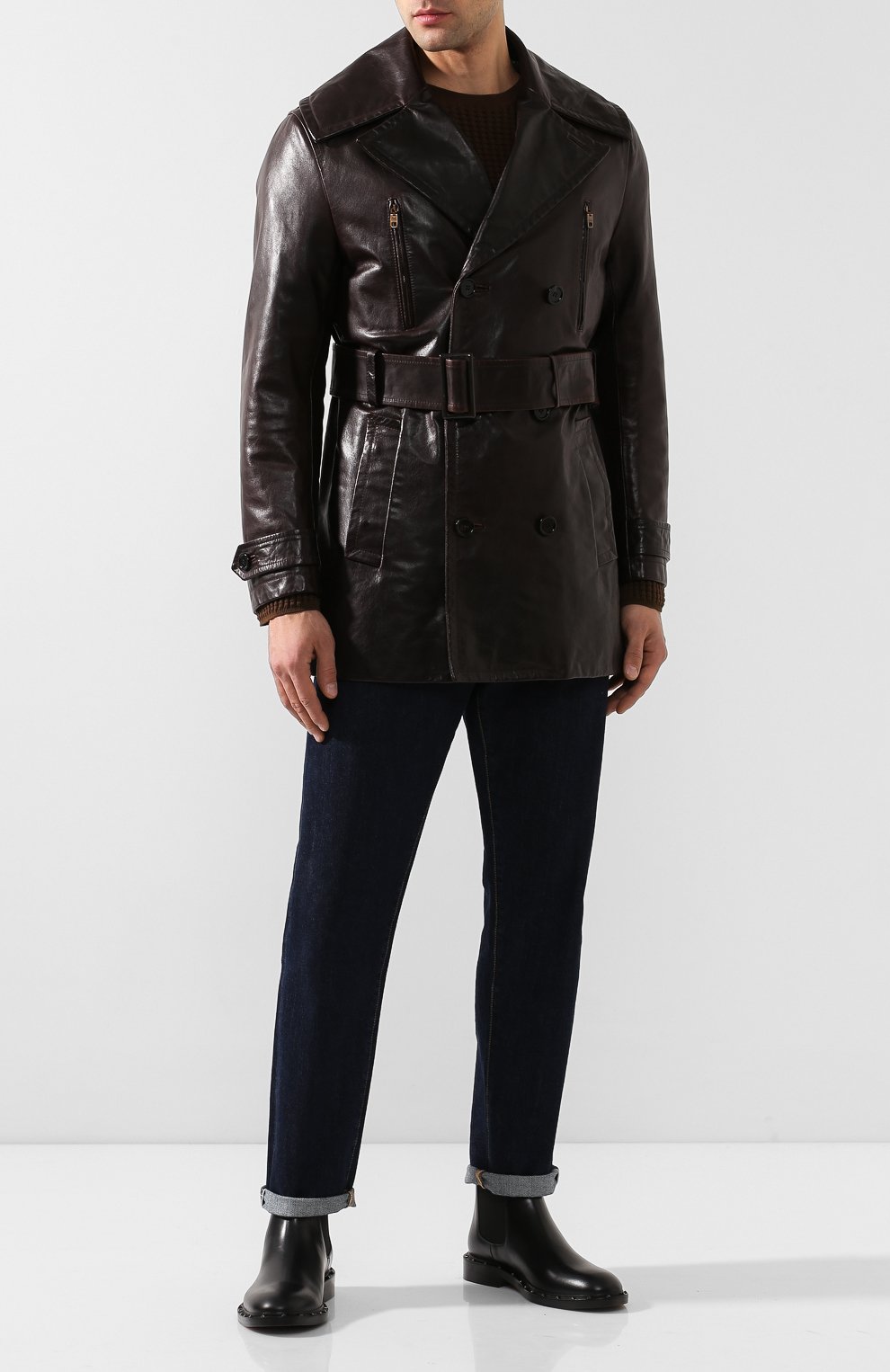 Кожаный тренч DOLCE & GABBANA, арт. G014BL/FUL3Y, фото 2