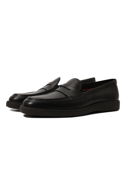 

Кожаные пенни-лоферы Detroit Santoni, Чёрный
