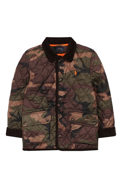Стеганая куртка POLO RALPH LAUREN хаки цвета по цене 17500 руб., арт. 322749072, фото 1 Стеганая куртка POLO RALPH LAUREN, арт. 322749072, фото 1