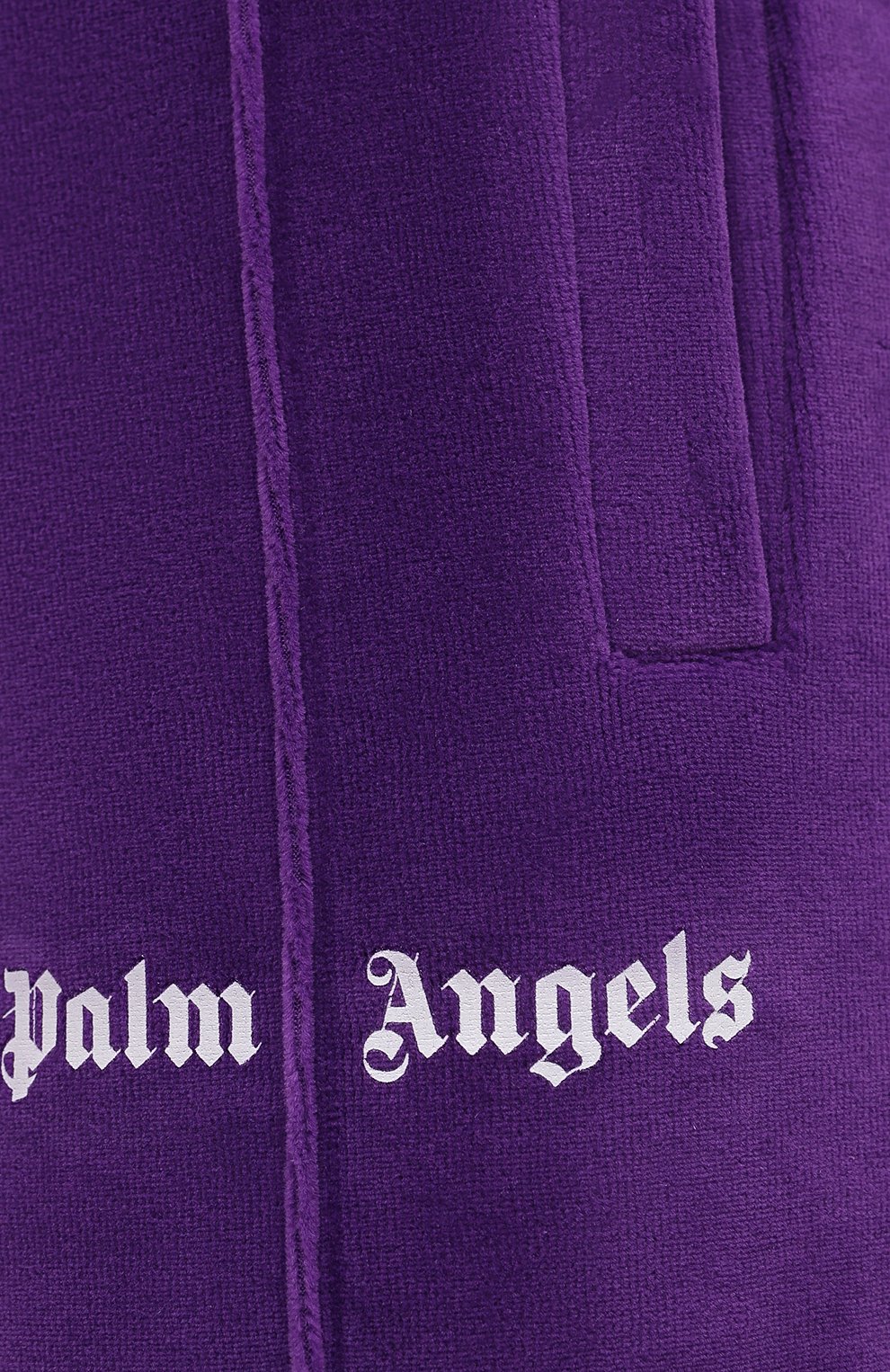 Хлопковые брюки PALM ANGELS фиолетового цвета по цене 37600 руб., арт. PWCA035F20FAB0033701, фото 5 Хлопковые брюки PALM ANGELS, арт. PWCA035F20FAB0033701, фото 5