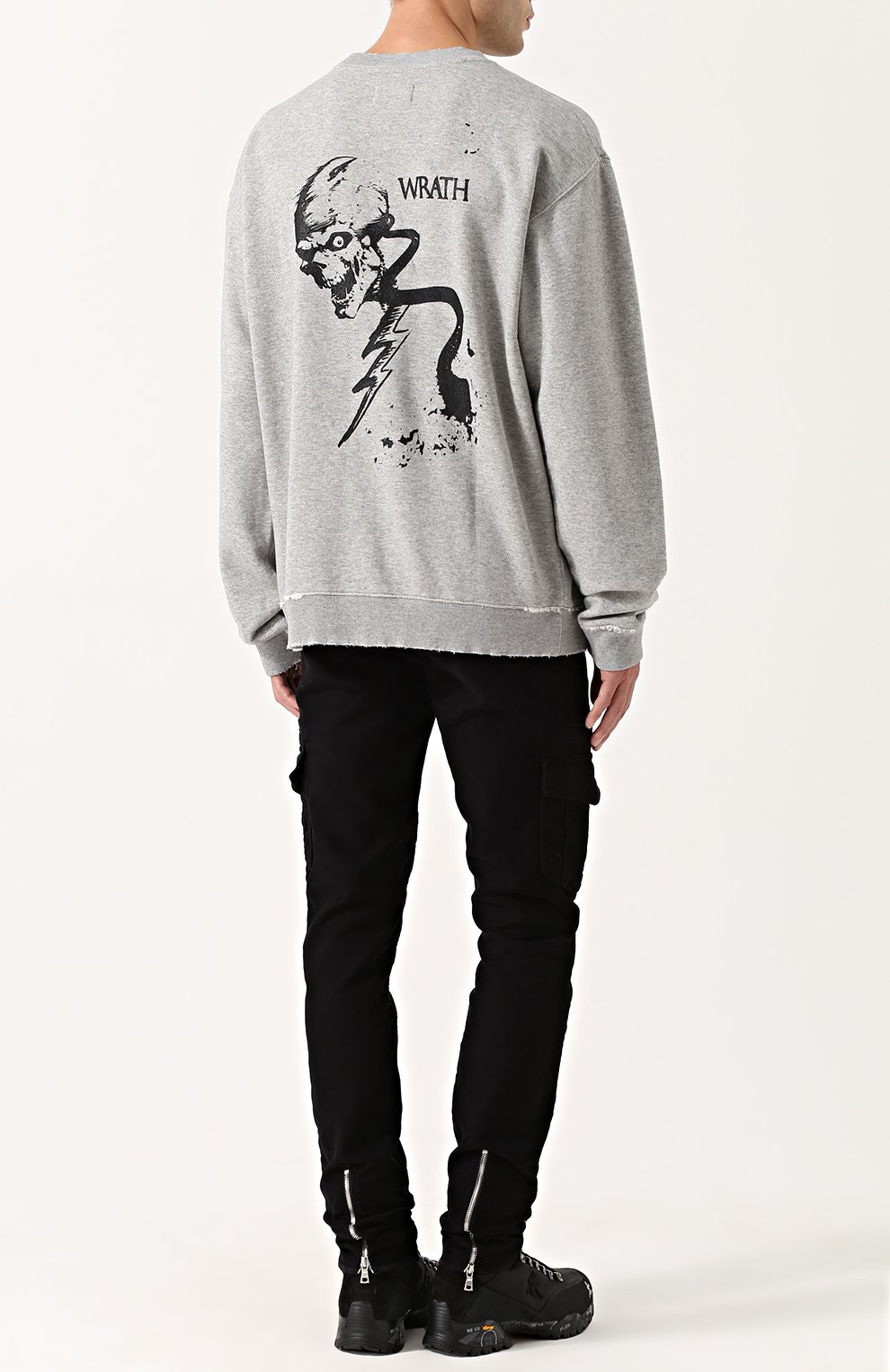 Хлопковый свитшот с принтом и потертостями RTA, арт. MF7KS-33HTHGR, фото 2