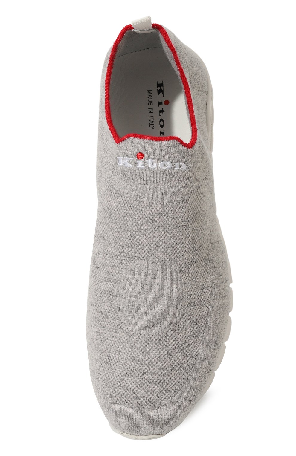 Текстильные кроссовки KITON серого цвета по цене 93300 руб., арт. USSA089N01046, фото 6 Текстильные кроссовки KITON, арт. USSA089N01046, фото 6