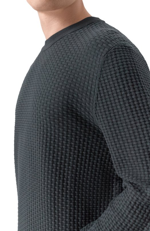 Хлопковый джемпер BOSS 50545283 Зелёный  50545283 Фото 5