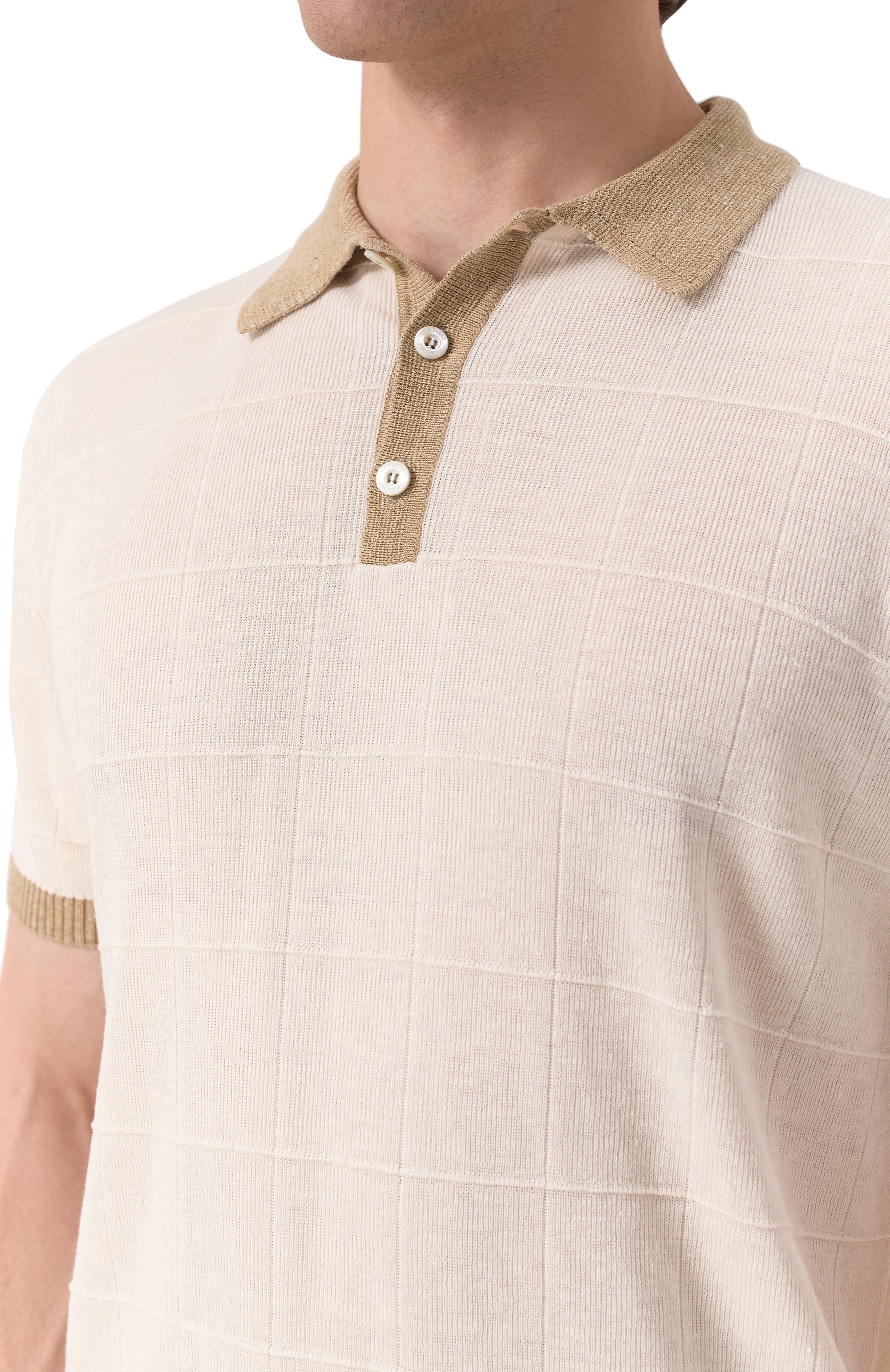 Поло изо льна и шелка CANALI, арт. C1084/MK02269, фото 5