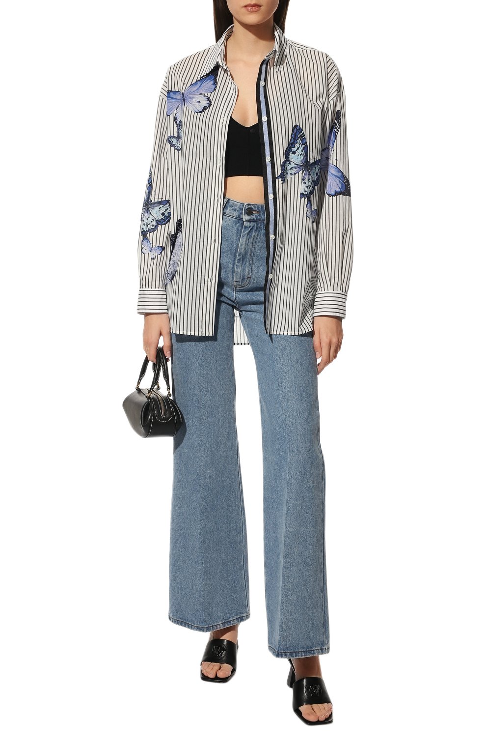 Хлопковая рубашка ERMANNO FIRENZE молочного цвета по цене 39700 руб., арт. D40EK 022E94, фото 2 Хлопковая рубашка ERMANNO FIRENZE, арт. D40EK 022E94, фото 2