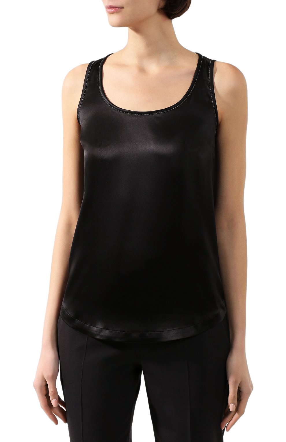 Атласный топ BRUNELLO CUCINELLI, арт. M0C59DE330, фото 3