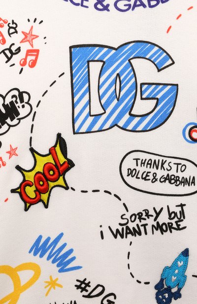 Хлопковый свитшот DOLCE & GABBANA разноцветного цвета по цене 45250 руб., арт. L1JWD0/II7FB, фото 3 Хлопковый свитшот DOLCE & GABBANA, арт. L1JWD0/II7FB, фото 3