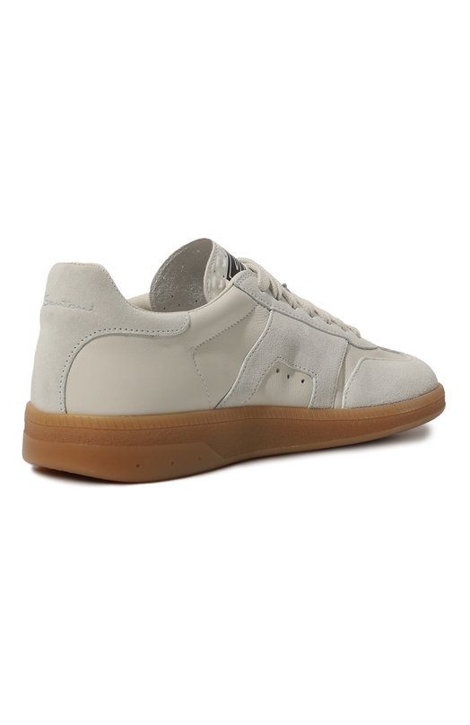 Кожаные кеды Santoni WBPL61244FARSTZ6I50 Кремовый  WBPL61244FARSTZ6I50 Фото 5