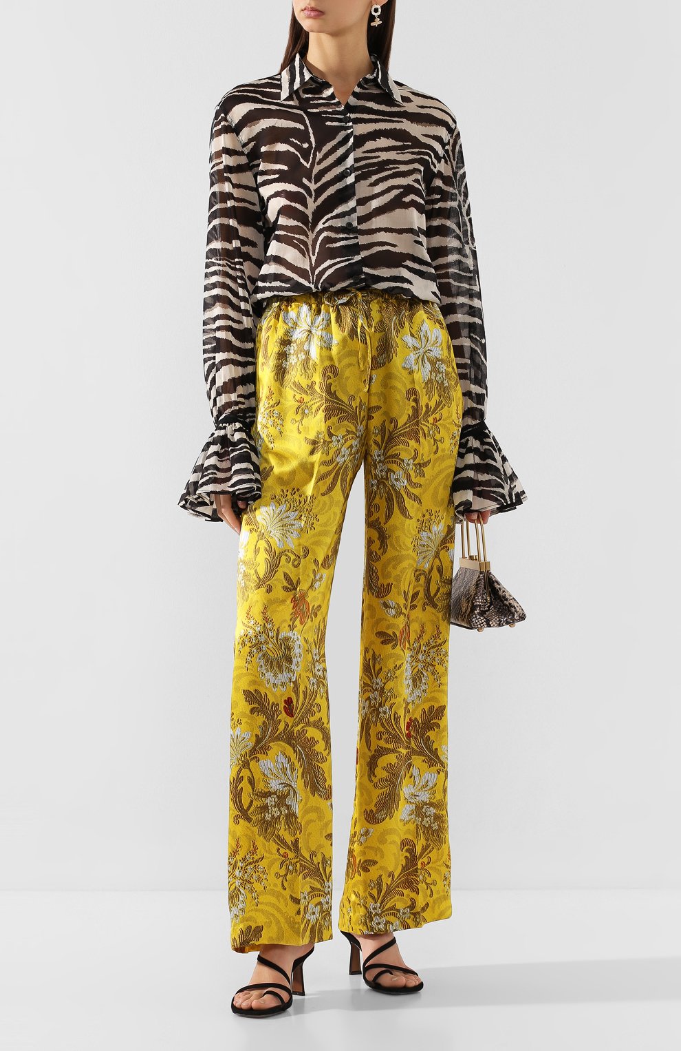 Шелковые брюки DRIES VAN NOTEN, арт. 201-10984-9413, фото 2