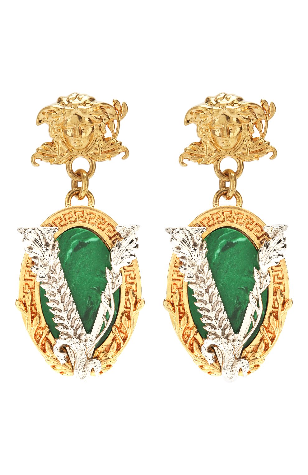 Серьги v-barocco VERSACE золотого цвета по цене 93650 руб., арт. DG2H372/DMTML, фото 1 Серьги v-barocco VERSACE, арт. DG2H372/DMTML, фото 1