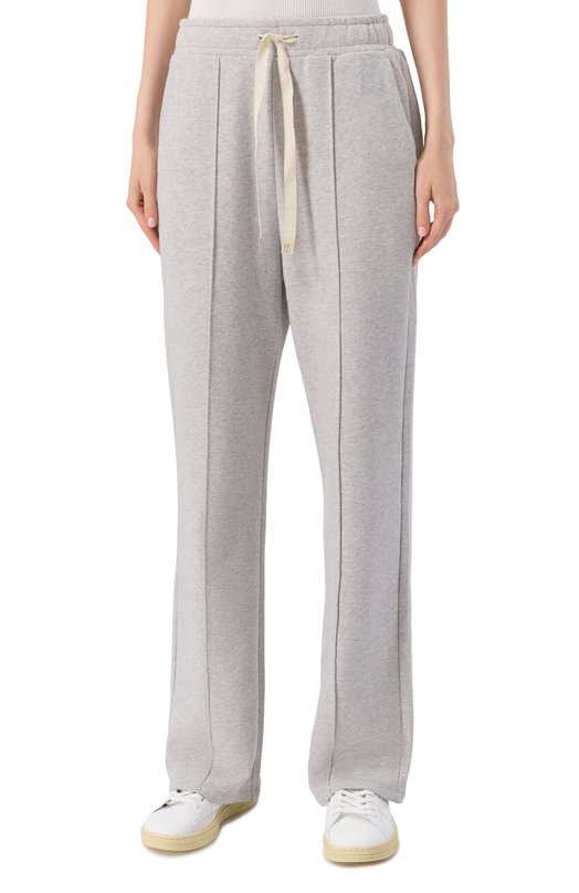 Хлопковые брюки Weekend Max Mara F0LK Серый  F0LK Фото 3