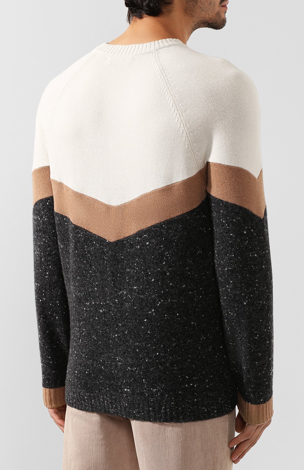 Свитер из смеси шерсти и кашемира BRUNELLO CUCINELLI, арт. M46700100, фото 4