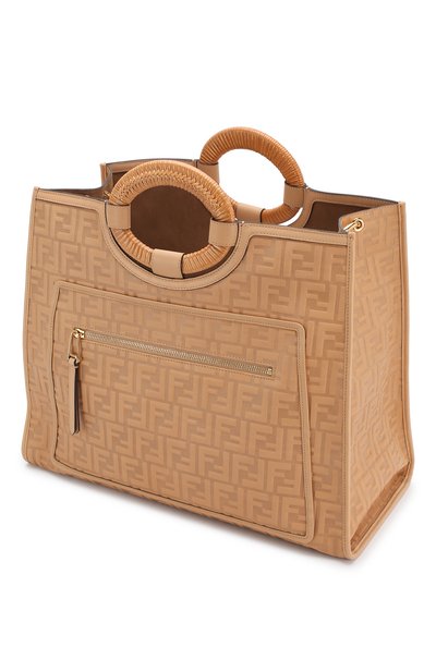 Сумка-тоут FENDI бежевого цвета по цене 354000 руб., арт. 8BH351 AAIJ, фото 4 Сумка-тоут FENDI, арт. 8BH351 AAIJ, фото 4