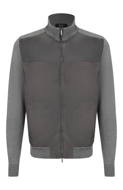 Комбинированный кардиган Zilli KZMC01M0270VTSU00_002 Серый KZMC01M0270VTSU00_002