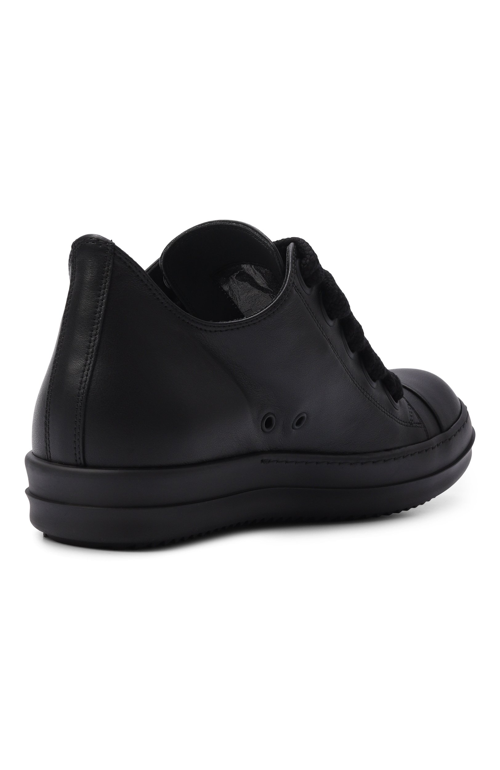 Кожаные кеды tower jumbolace low RICK OWENS черного цвета по цене 106000 руб., арт. RU02F4893/LC0W2, фото 4 Кожаные кеды tower jumbolace low RICK OWENS, арт. RU02F4893/LC0W2, фото 4