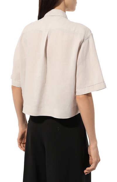Рубашка изо льна и хлопка BRUNELLO CUCINELLI, арт. MD698B1304, фото 4