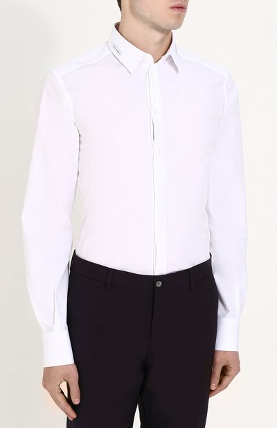 Хлопковая сорочка с воротником кент DOLCE & GABBANA, арт. G5EY2T/FU5GK, фото 3