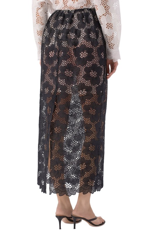 Хлопковая юбка Vika Gazinskaya SS26-18221 Чёрный  SS26-18221 Фото 4