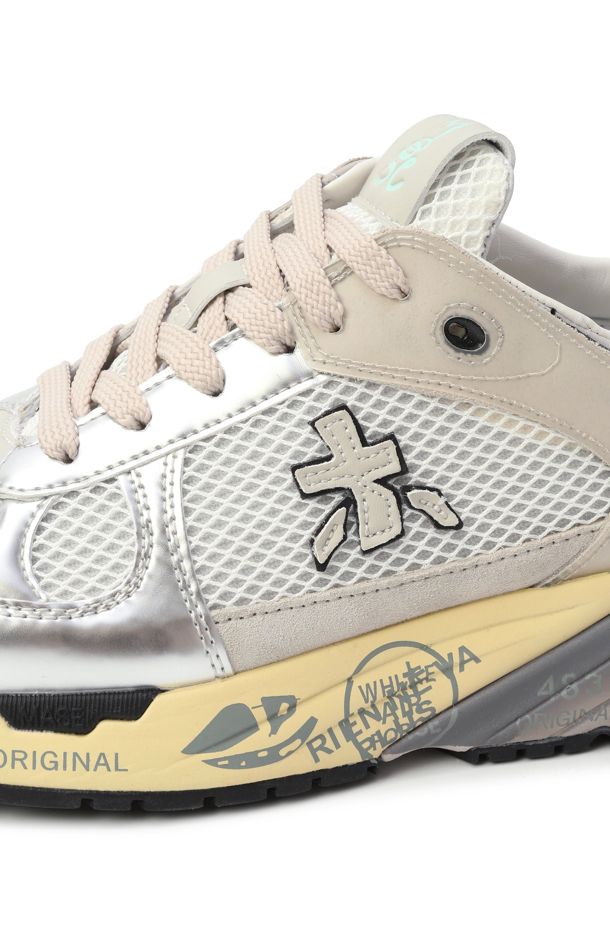 Комбинированные кроссовки mase-d PREMIATA белого цвета по цене 32550 руб., арт. MASED/VAR 7402, фото 7 Комбинированные кроссовки mase-d PREMIATA, арт. MASED/VAR 7402, фото 7