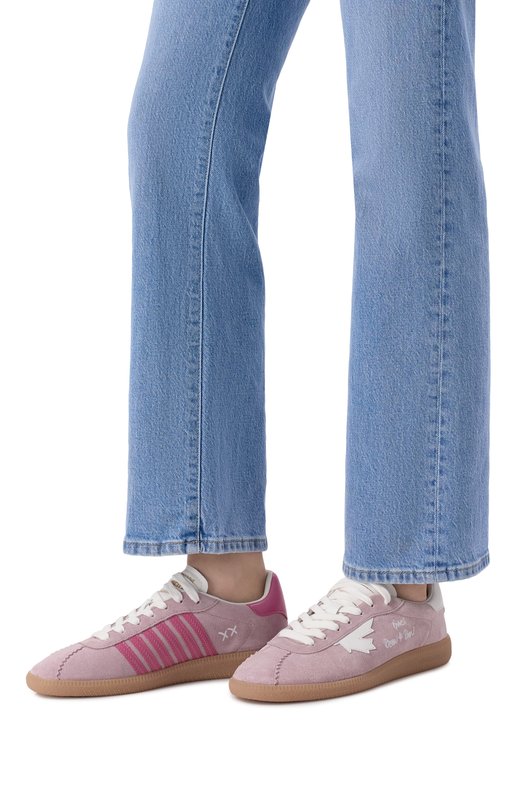 Замшевые кеды Rebels Dsquared2 SNW0468/23808702 Розовый  SNW0468/23808702 Фото 2