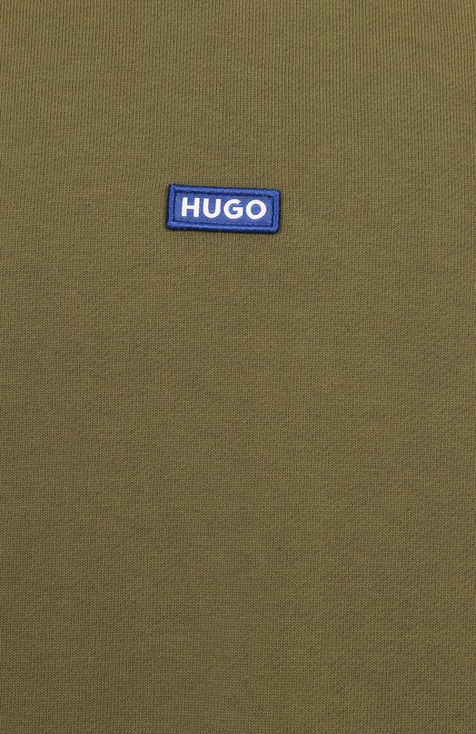Хлопковый свитшот HUGO Blue 50522359 Хаки  50522359 Фото 6