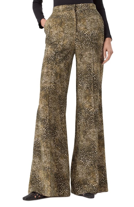 Брюки из вискозы и шелка Elie Saab P0108PS25/CD015 Леопардовый  P0108PS25/CD015 Фото 3