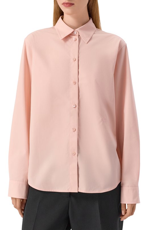 Хлопковая рубашка Burberry 8111216 Розовый  8111216 Фото 3