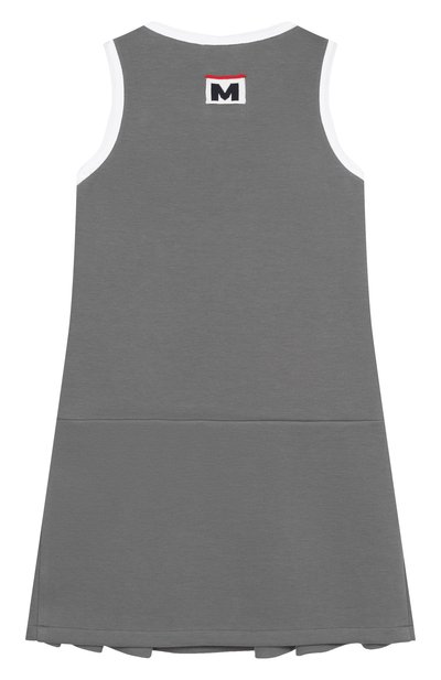 Хлопковый сарафан MSGM KIDS серого цвета по цене 20900 руб., арт. S6MSJGDR035, фото 2 Хлопковый сарафан MSGM KIDS, арт. S6MSJGDR035, фото 2