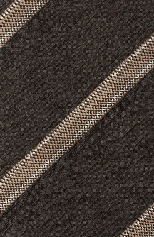 Шелковый галстук Zilli CRAV02M0600VER000 Коричневый  CRAV02M0600VER000 Фото 4