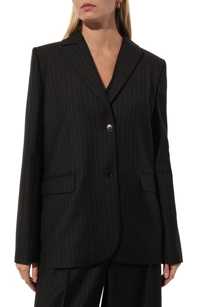 Шерстяной жакет LESYANEBO темно-синего цвета по цене 68400 руб., арт. FW23/H-424/Dr, фото 3 Шерстяной жакет LESYANEBO, арт. FW23/H-424/Dr, фото 3