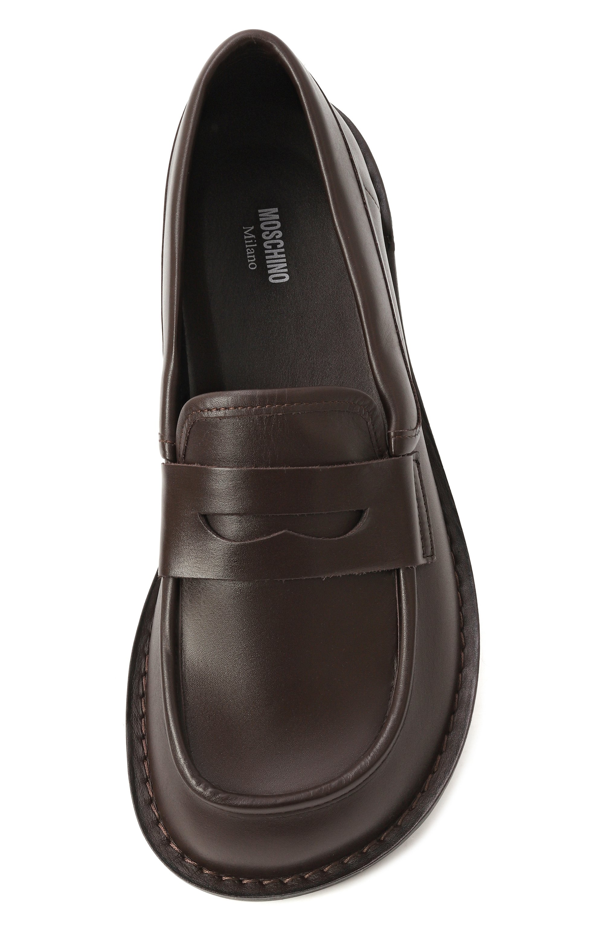 Кожаные лоферы desert college MOSCHINO, арт. 10181/GA0, фото 6