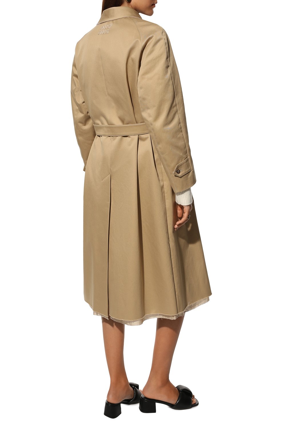 Хлопковый тренч MIU MIU, арт. MS1893-1UPX-F0065, фото 4