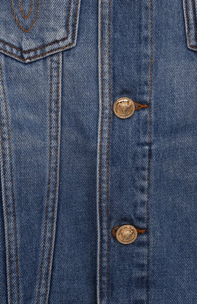 Джинсовая куртка VERSACE голубого цвета по цене 59900 руб., арт. 1013840/1A09711/8A-14A, фото 3 Джинсовая куртка VERSACE, арт. 1013840/1A09711/8A-14A, фото 3