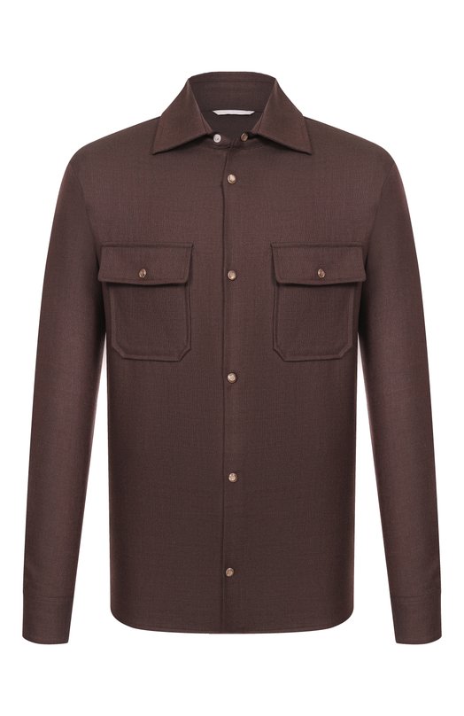 Шерстяная рубашка Marco Pescarolo NEXT/5318_001 Коричневый NEXT/5318_001