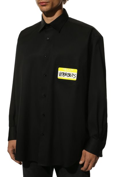 Хлопковая рубашка VETEMENTS, арт. UA53SH500B 1001/M, фото 3