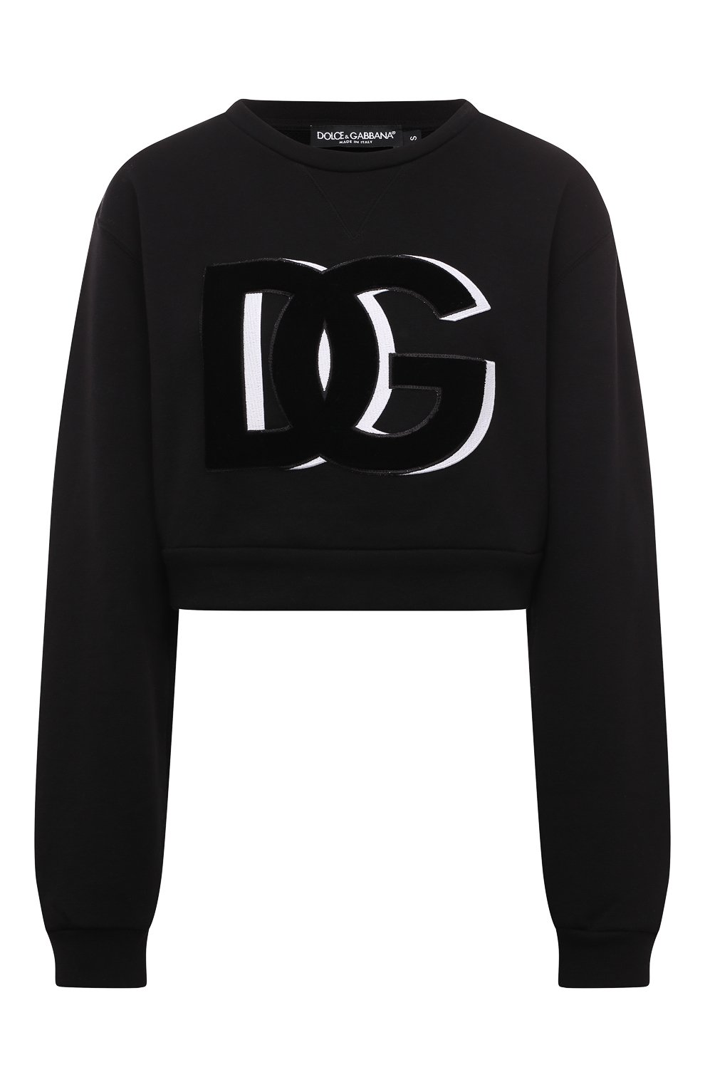 Хлопковый свитшот DOLCE & GABBANA черного цвета по цене 87450 руб., арт. F9P40Z/HU7HV, фото 1 Хлопковый свитшот DOLCE & GABBANA, арт. F9P40Z/HU7HV, фото 1