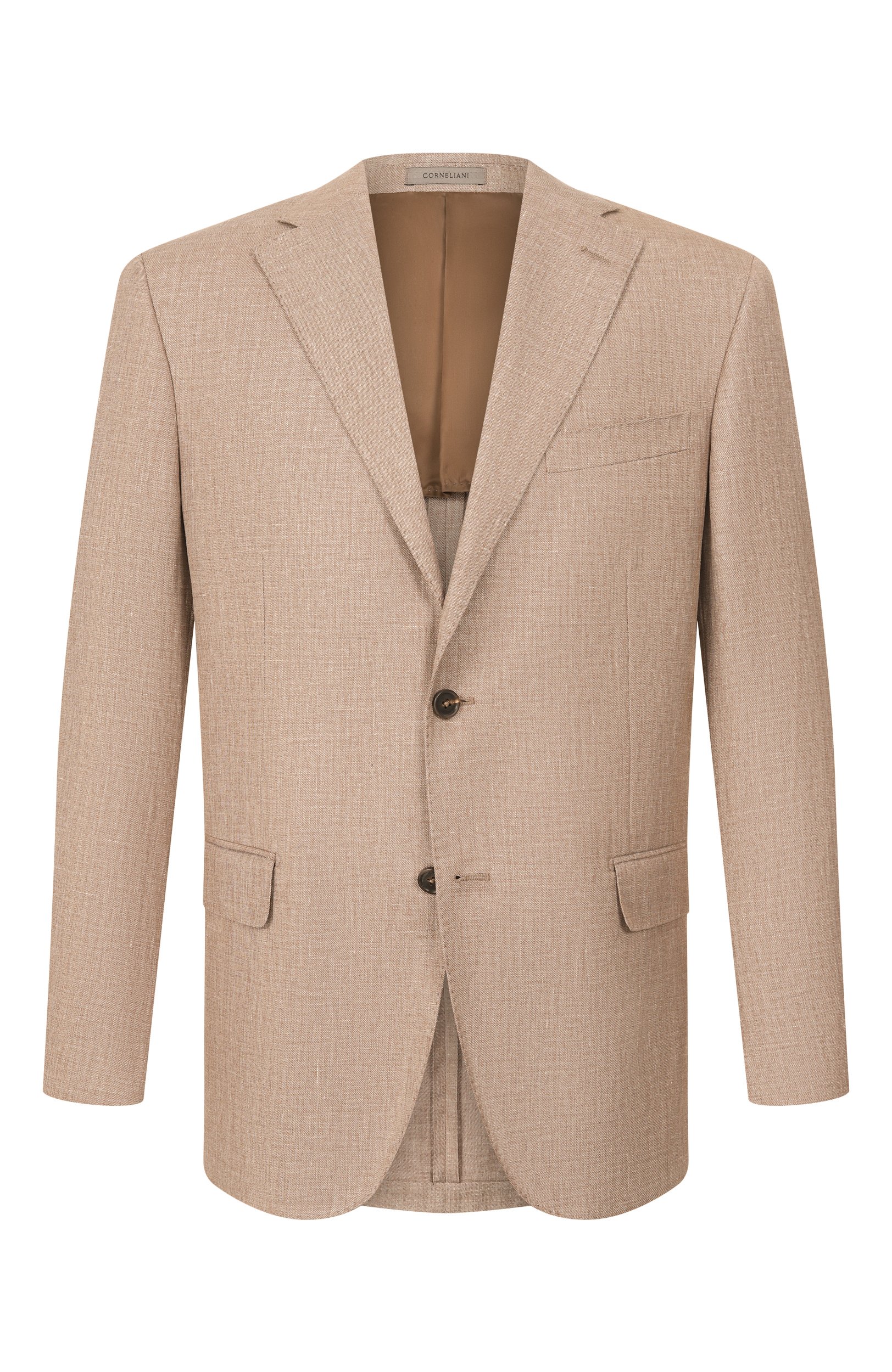 Пиджак из шерсти и льна CORNELIANI бежевого цвета по цене 129500 руб., арт. 27X008/2718263, фото 1 Пиджак из шерсти и льна CORNELIANI, арт. 27X008/2718263, фото 1