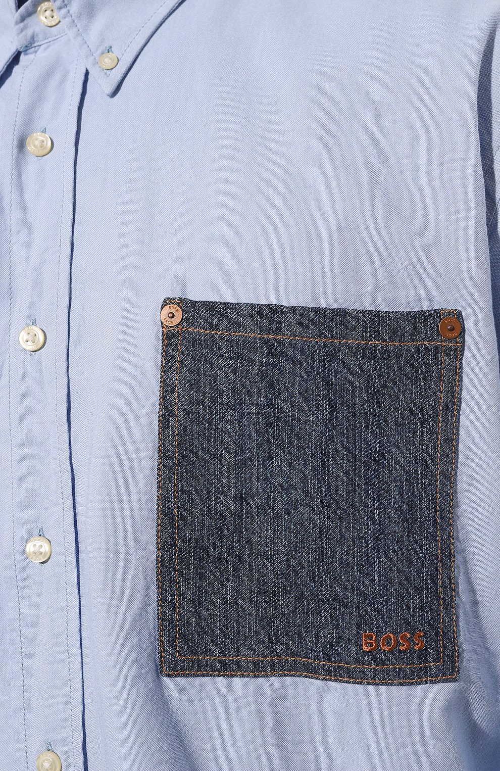 Хлопковая рубашка BOSS ORANGE, арт. 50489476, фото 5